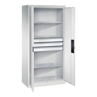 C+P Schwerlastschrank mit Schubladen Acurado, 1950x930x500mm, 7035/7035