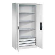 C+P Schwerlastschrank mit Schubladen Acurado, 1950x930x500mm, 7035/7035