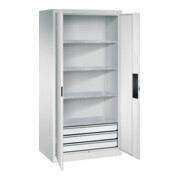 C+P Schwerlastschrank mit Schubladen Acurado, 1950x930x600mm, 7035/7035