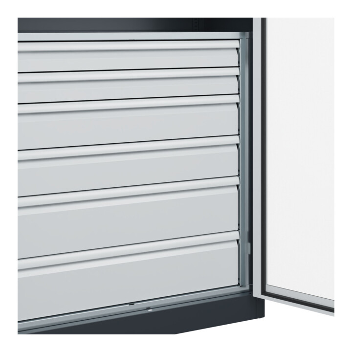 C+P Schwerlastschrank mit Schubladen Acurado Pro 1950 x 1000 x 500 mm 7016/7035
