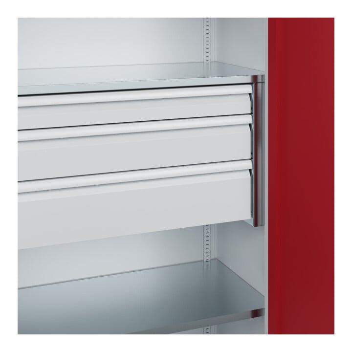 C+P Schwerlastschrank mit Schubladen Acurado Pro 1950 x 1000 x 500 mm 7035/3003