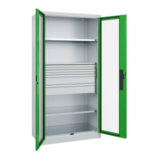 C+P Schwerlastschrank mit Schubladen Acurado Pro 1950 x 1000 x 500 mm 7035/6037