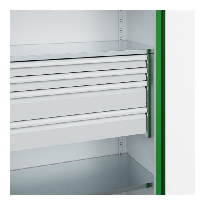 C+P Schwerlastschrank mit Schubladen Acurado Pro 1950 x 1000 x 500 mm 7035/6037