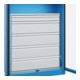 C+P Schwerlastschrank mit Schubladen Acurado Pro 1950 x 1000 x 500 mm blau