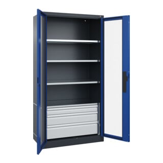 C+P Schwerlastschrank mit Schubladen Acurado Pro 1950 x 1000 x 500mm 7016/5010