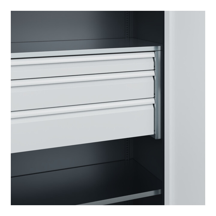 C+P Schwerlastschrank mit Schubladen Acurado Pro 1950 x 1000 x 500mm 7016/7035