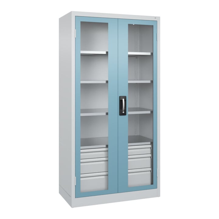 C+P Schwerlastschrank mit Schubladen Acurado Pro 1950 x 1000 x 500mm 7035/0010