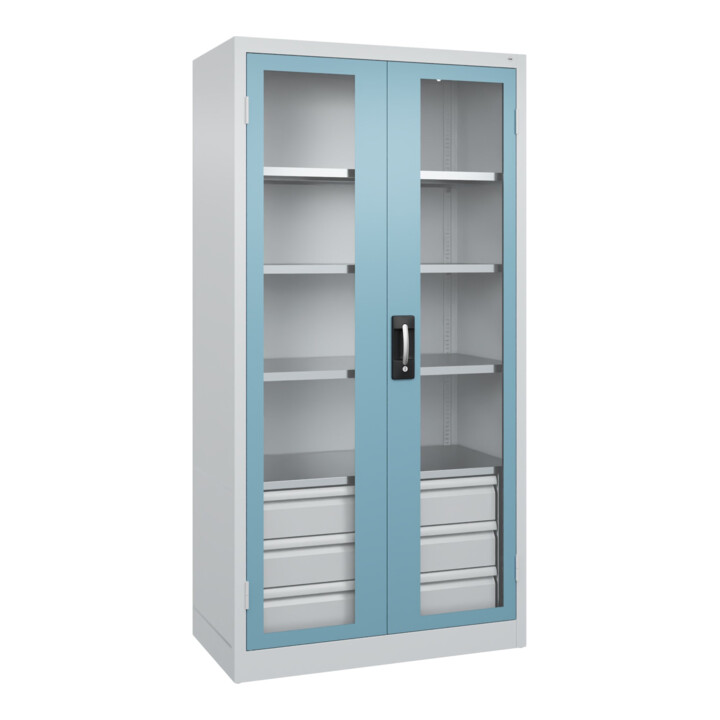 C+P Schwerlastschrank mit Schubladen Acurado Pro 1950 x 1000 x 500mm 7035/0010