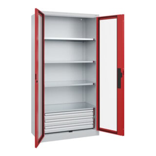 C+P Schwerlastschrank mit Schubladen Acurado Pro 1950 x 1000 x 500mm 7035/3000