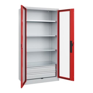C+P Schwerlastschrank mit Schubladen Acurado Pro 1950 x 1000 x 500mm 7035/3020