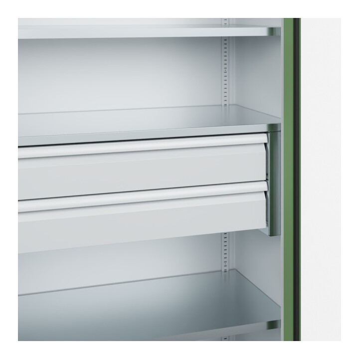 C+P Schwerlastschrank mit Schubladen Acurado Pro 1950 x 1000 x 500mm 7035/6011