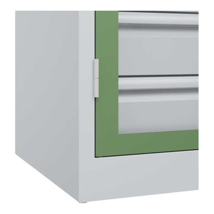 C+P Schwerlastschrank mit Schubladen Acurado Pro 1950 x 1000 x 600 mm 7035/6011