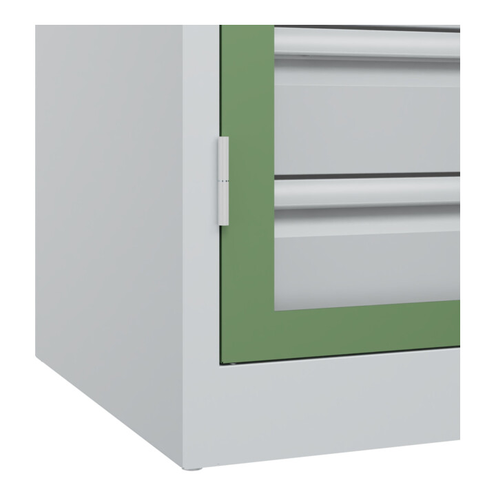 C+P Schwerlastschrank mit Schubladen Acurado Pro 1950 x 1000 x 600 mm 7035/6011