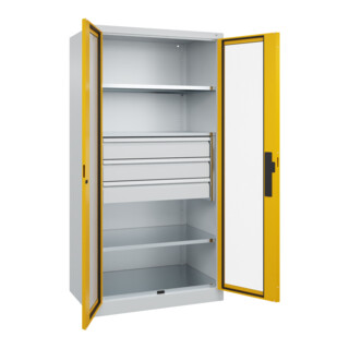 C+P Schwerlastschrank mit Schubladen Acurado Pro 1950 x 1000 x 600mm 7035/1004