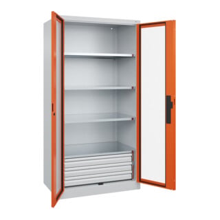 C+P Schwerlastschrank mit Schubladen Acurado Pro 1950 x 1000 x 600mm 7035/2004