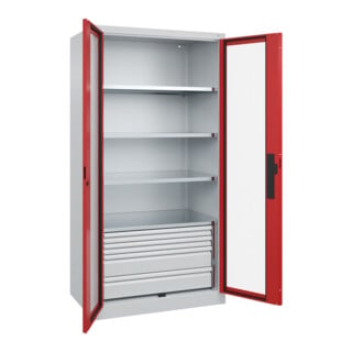 C+P Schwerlastschrank mit Schubladen Acurado Pro 1950 x 1000 x 600mm 7035/3000