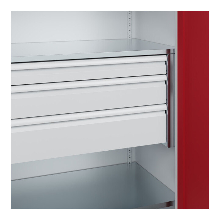 C+P Schwerlastschrank mit Schubladen Acurado Pro 1950 x 1000 x 600mm 7035/3003