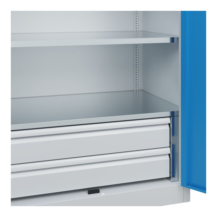 C+P Schwerlastschrank mit Schubladen Acurado Pro 1950 x 1000 x 600mm 7035/5012