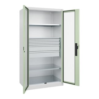 C+P Schwerlastschrank mit Schubladen Acurado Pro 1950 x 1000 x 600mm 9016/6019
