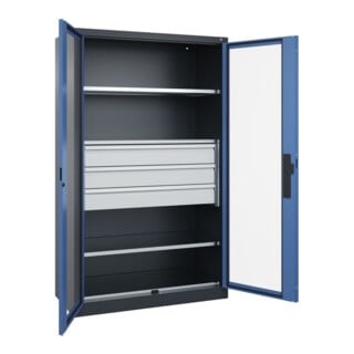 C+P Schwerlastschrank mit Schubladen Acurado Pro 1950 x 1200 x 500 mm 7016/5010