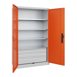C+P Schwerlastschrank mit Schubladen Acurado Pro 1950 x 1200 x 500 mm 7035/2004