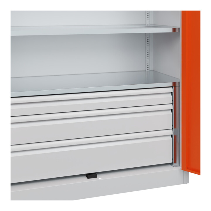 C+P Schwerlastschrank mit Schubladen Acurado Pro 1950 x 1200 x 500 mm 7035/2004