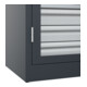 C+P Schwerlastschrank mit Schubladen Acurado Pro 1950 x 1200 x 500 mm RAL 7016