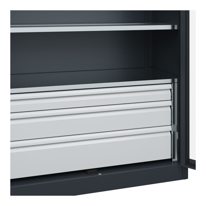 C+P Schwerlastschrank mit Schubladen Acurado Pro 1950 x 1200 x 500mm 7016/7016