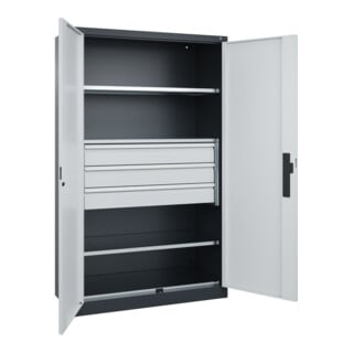 C+P Schwerlastschrank mit Schubladen Acurado Pro 1950 x 1200 x 500mm 7016/7035