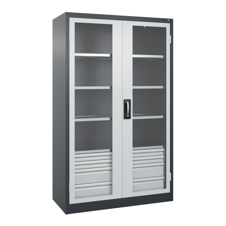C+P Schwerlastschrank mit Schubladen Acurado Pro 1950 x 1200 x 500mm 7016/7035