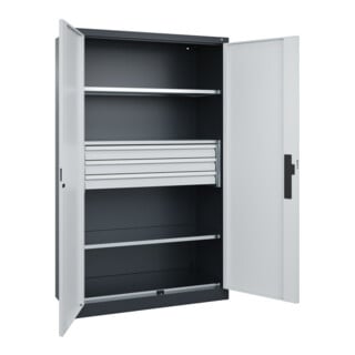 C+P Schwerlastschrank mit Schubladen Acurado Pro 1950 x 1200 x 500mm 7016/7035