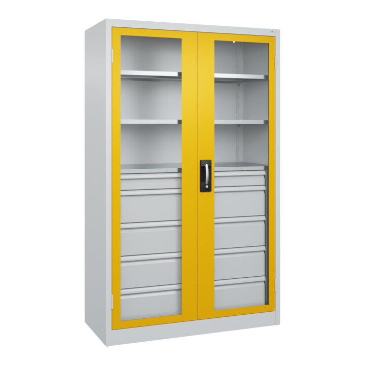C+P Schwerlastschrank mit Schubladen Acurado Pro 1950 x 1200 x 500mm 7035/1004