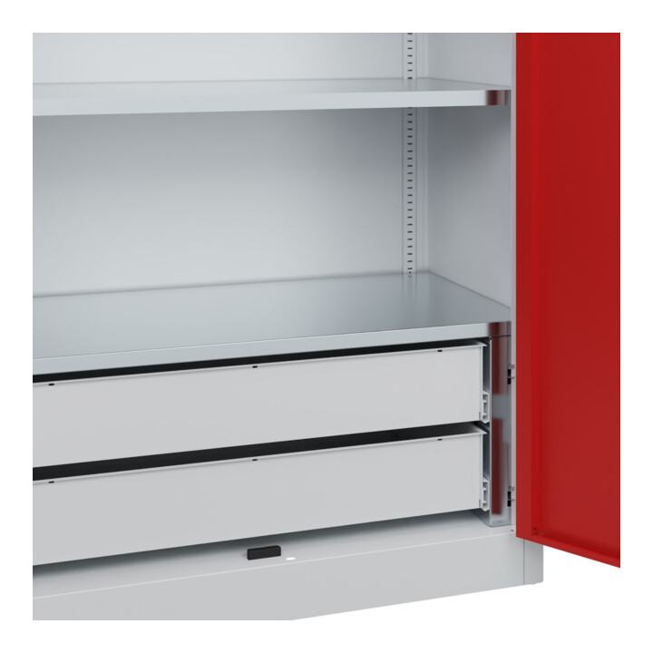 C+P Schwerlastschrank mit Schubladen Acurado Pro 1950 x 1200 x 500mm 7035/3000