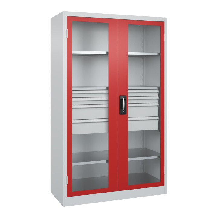 C+P Schwerlastschrank mit Schubladen Acurado Pro 1950 x 1200 x 500mm 7035/3000