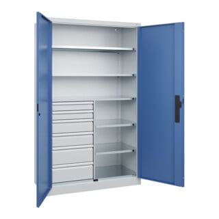 C+P Schwerlastschrank mit Schubladen Acurado Pro 1950 x 1200 x 500mm 7035/5023