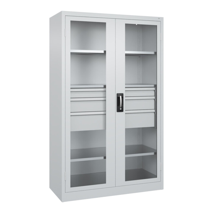 C+P Schwerlastschrank mit Schubladen Acurado Pro 1950 x 1200 x 500mm 7035/7035