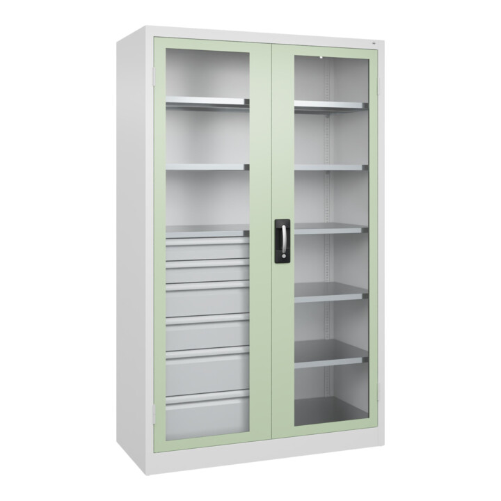 C+P Schwerlastschrank mit Schubladen Acurado Pro 1950 x 1200 x 500mm 9016/6019