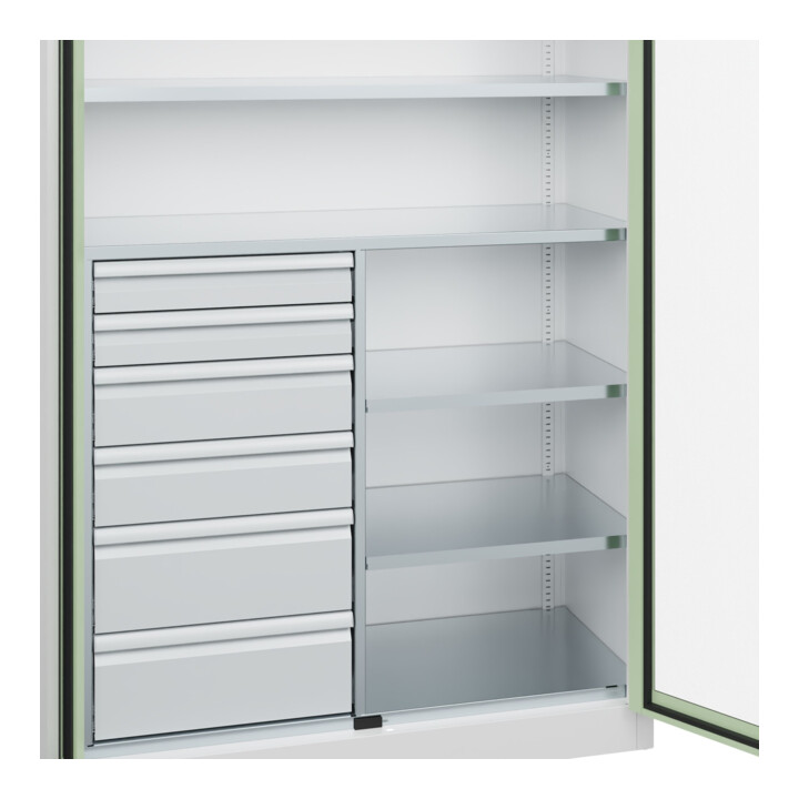 C+P Schwerlastschrank mit Schubladen Acurado Pro 1950 x 1200 x 500mm 9016/6019