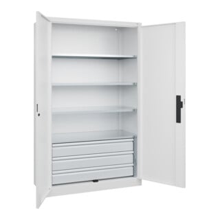 C+P Schwerlastschrank mit Schubladen Acurado Pro 1950 x 1200 x 500mm 9016/9016