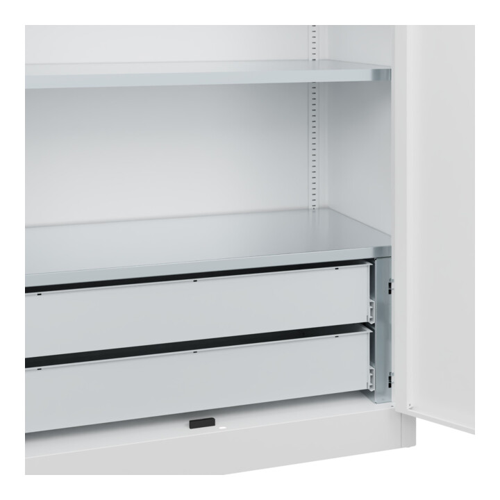 C+P Schwerlastschrank mit Schubladen Acurado Pro 1950 x 1200 x 500mm RAL 9016