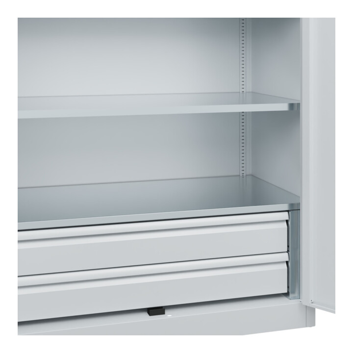 C+P Schwerlastschrank mit Schubladen Acurado Pro 1950 x 1200 x 600 mm 7035/7035