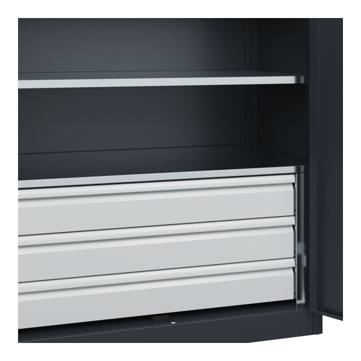 C+P Schwerlastschrank mit Schubladen Acurado Pro 1950 x 1200 x 600mm 7016/7016