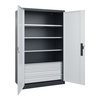 C+P Schwerlastschrank mit Schubladen Acurado Pro 1950 x 1200 x 600mm 7016/7035