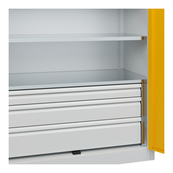 C+P Schwerlastschrank mit Schubladen Acurado Pro 1950 x 1200 x 600mm 7035/1004