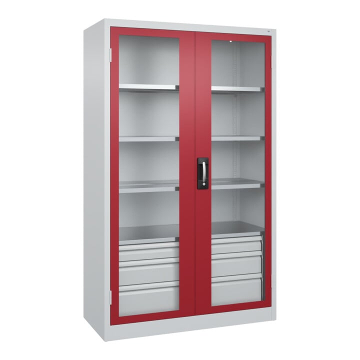 C+P Schwerlastschrank mit Schubladen Acurado Pro 1950 x 1200 x 600mm 7035/3003