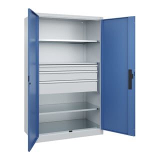 C+P Schwerlastschrank mit Schubladen Acurado Pro 1950 x 1200 x 600mm 7035/5023