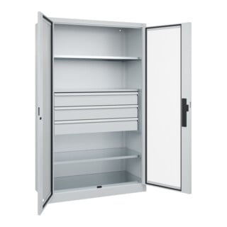C+P Schwerlastschrank mit Schubladen Acurado Pro 1950 x 1200 x 600mm 7035/7035