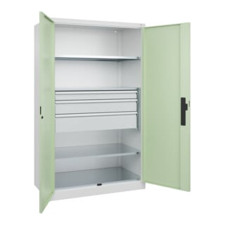 C+P Schwerlastschrank mit Schubladen Acurado Pro 1950 x 1200 x 600mm 9016/6019