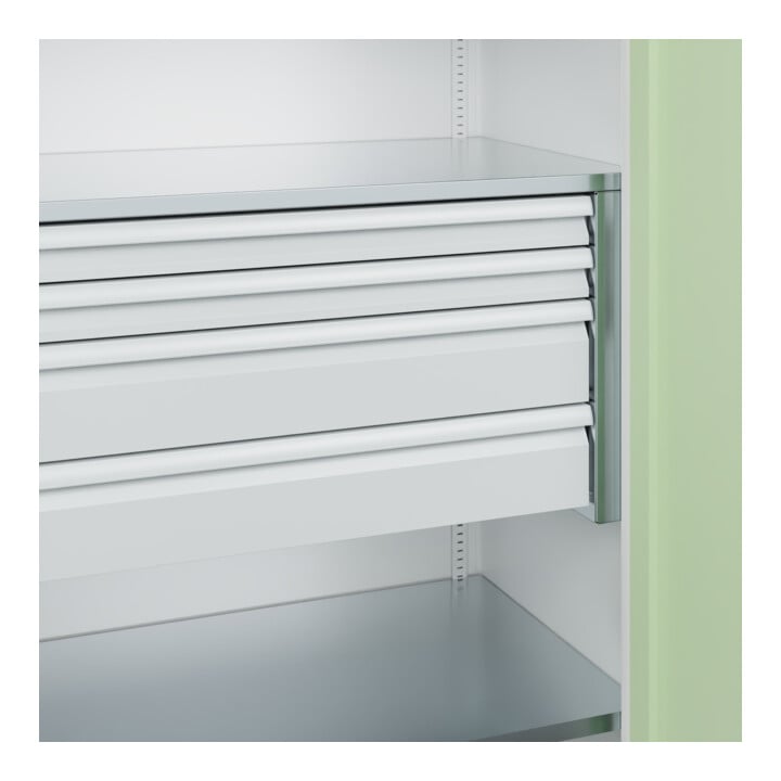 C+P Schwerlastschrank mit Schubladen Acurado Pro 1950x1000x600mm 9016/6019
