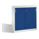 C+P Sideboard mit Schiebetüren Acurado, H1200xB1200xT400mm, Front Enzianblau, Korpus Lichtgrau-1